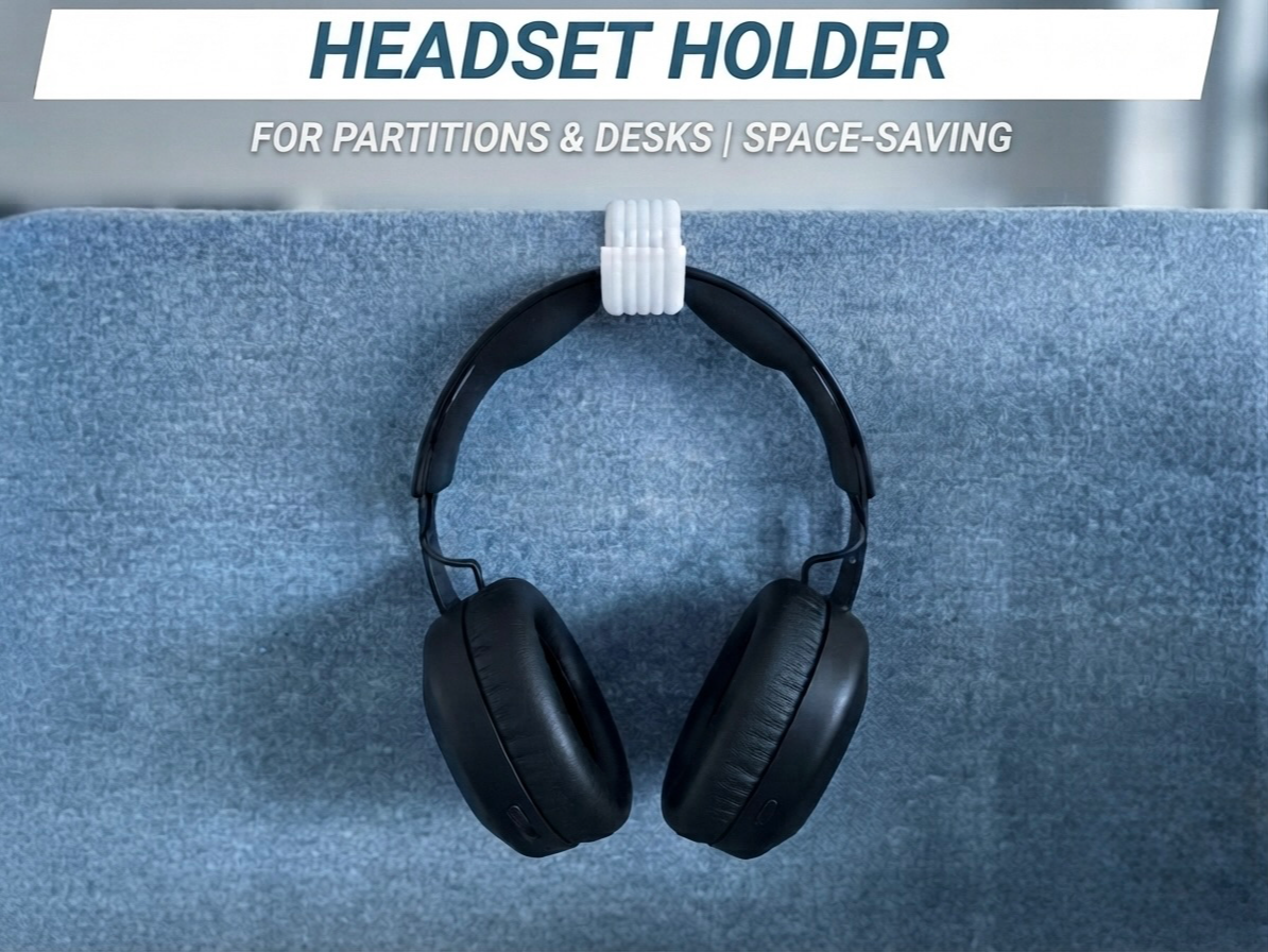 Parametric Headset Holder for Partitions & Desks