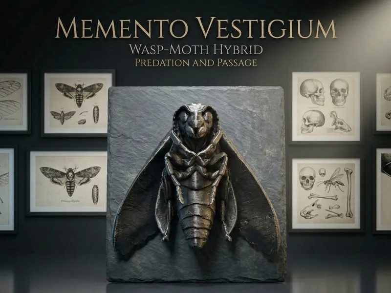 Vestigium - Wasp Moth Hybrid - 3D Sculpture