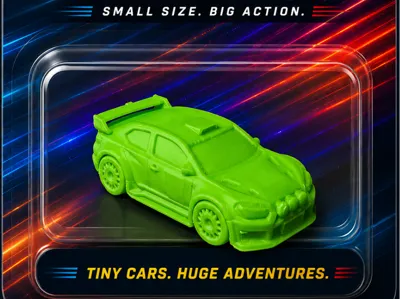 Pocket Racer #4 2cm Micro Car **COLLECT EM ALL**