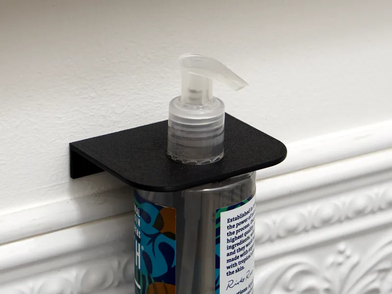 Wall mount for liquid soap bottle