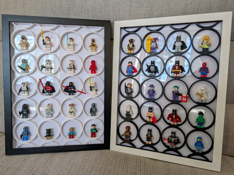 Modular brick minifigure stand for Rodalm frame