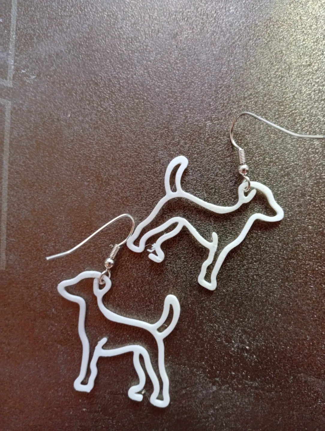 Dog earrings view 2