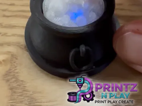 Objeto manipulable: Halloween Cauldron Clicker (Light-up) — referencia de MakerWorld
