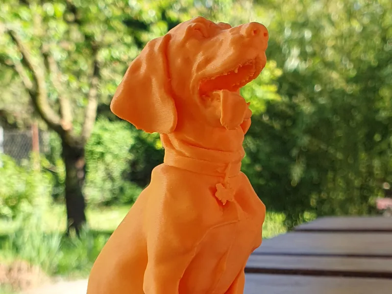Cute Sitting Vizsla Dog Figurine