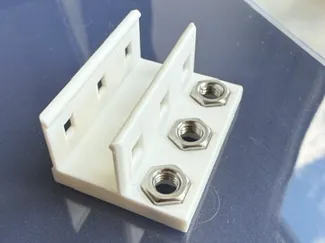 Hex nut 1U press on rackmount for Homeracker +clip