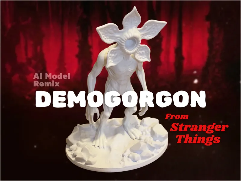 Demogorgon on Rocky Base From Stranger Things