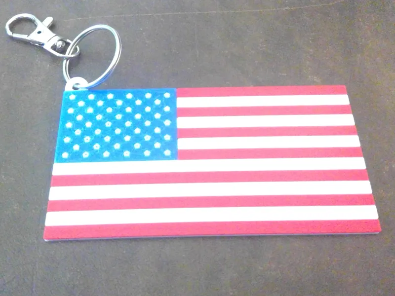American Flag Keychain