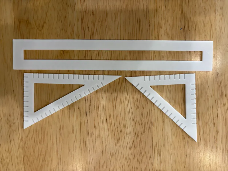 Set Squares & Ruler – Mini & Large (30°/60°, 45°) 