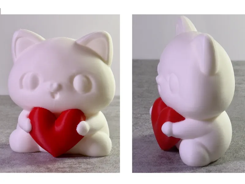Cute Cartoon Cat with Heart