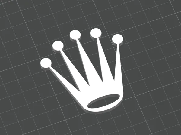 Logo montre Rolex imprimé en 3D