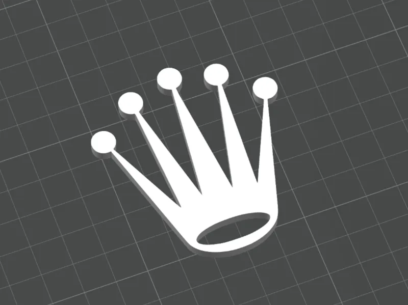 Rolex Watch Logo 3D Printed