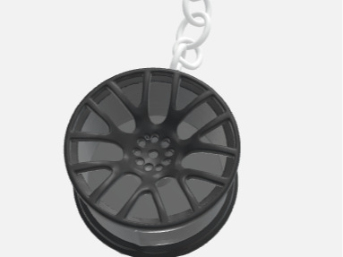 Custom Multi-Spoke Car Wheel Keychain
