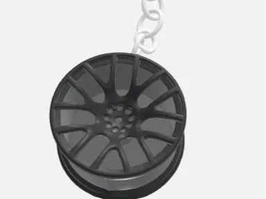 Custom Multi-Spoke Car Wheel Keychain
