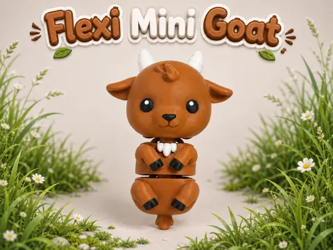 Letrero o emblema decorativo: Flexi Mini Goat — referencia de MakerWorld