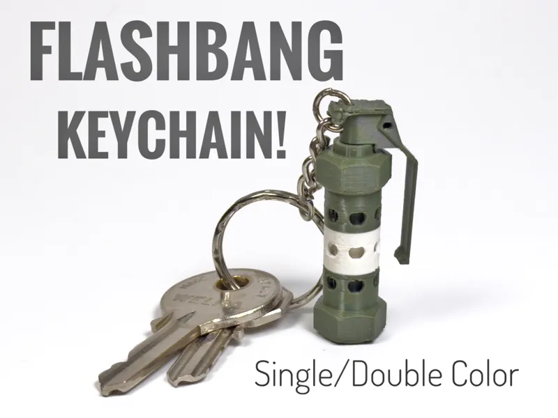 Flashbang Grenade Keychain