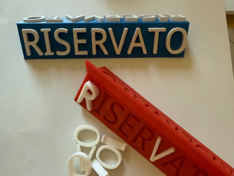 Segnaposto “RISERVATO” Componibile Senza AMS noAMS
