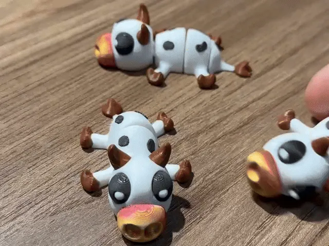 Cute Mini Flexi Cow! - Free 3D Print Model - MakerWorld