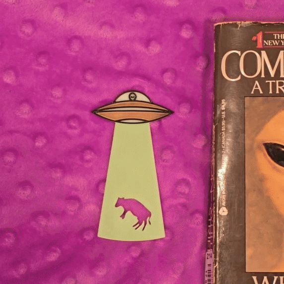 "Cow Abduction" UFO Bookmark