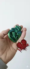 Only heart, Quick print, 6cm tall