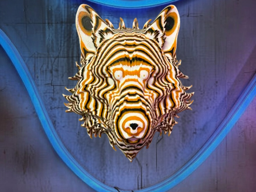 Color Stacked Fox Head