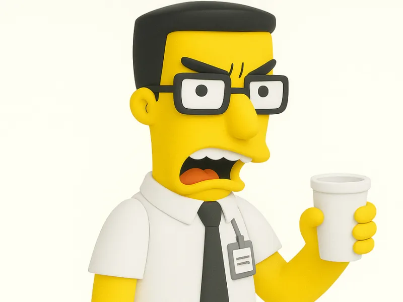 Frank Grimes - Figura Estilo Simpsons