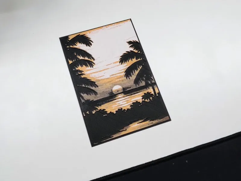 Tropical Sunset Relief - No ams (hueforge)