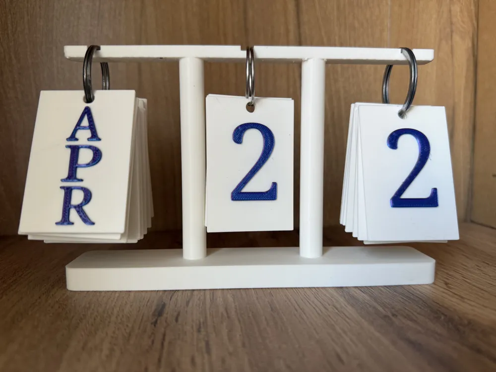 Simple Folding Calendar - Free 3D Print Model - MakerWorld
