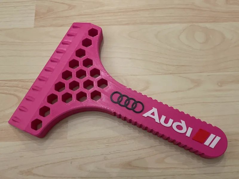 Eiskratzer mit Logo Audi/Ringe
