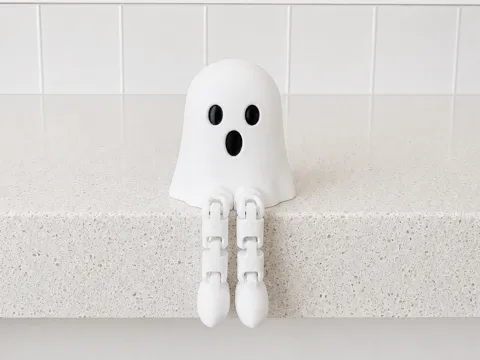 Estante o repisa: Articulated Ghost Flexi Leggy Shelf Sitter Toy — referencia de MakerWorld