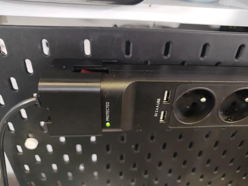 Skadis CyberPower power strip holder