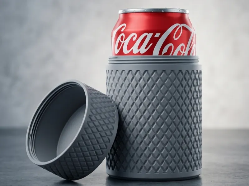 330ml Diamond-Textured Can Cooler with Screw Top