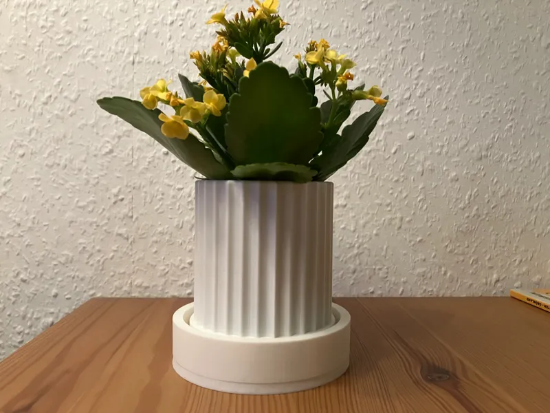 Blumentopf mit Untersetzer