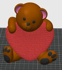 Ours en peluche au cœur tricoté — photo 7