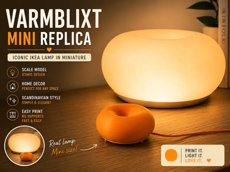IKEA Varmblixt Lamp Scale Model Miniature Replica 