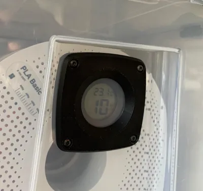 Hygrometer mount for IKEA samla dry box 