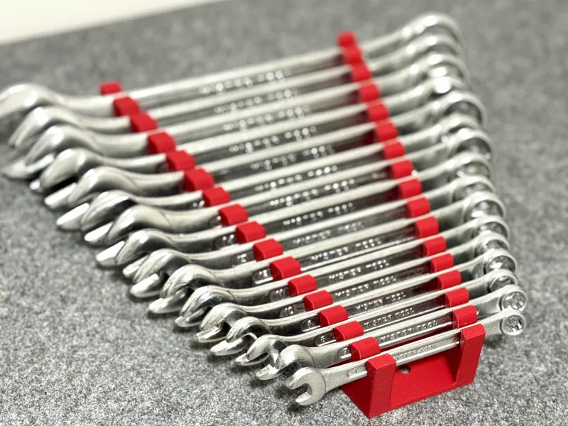 Wrench holder wall mount organizer (for 16)
