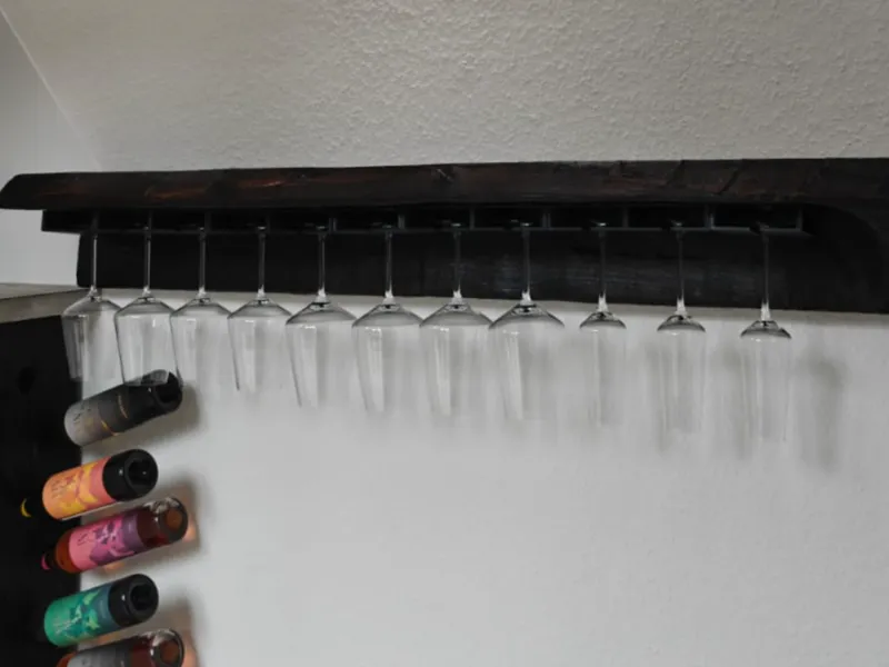 Elegant Under-Shelf Wine Glass Rack