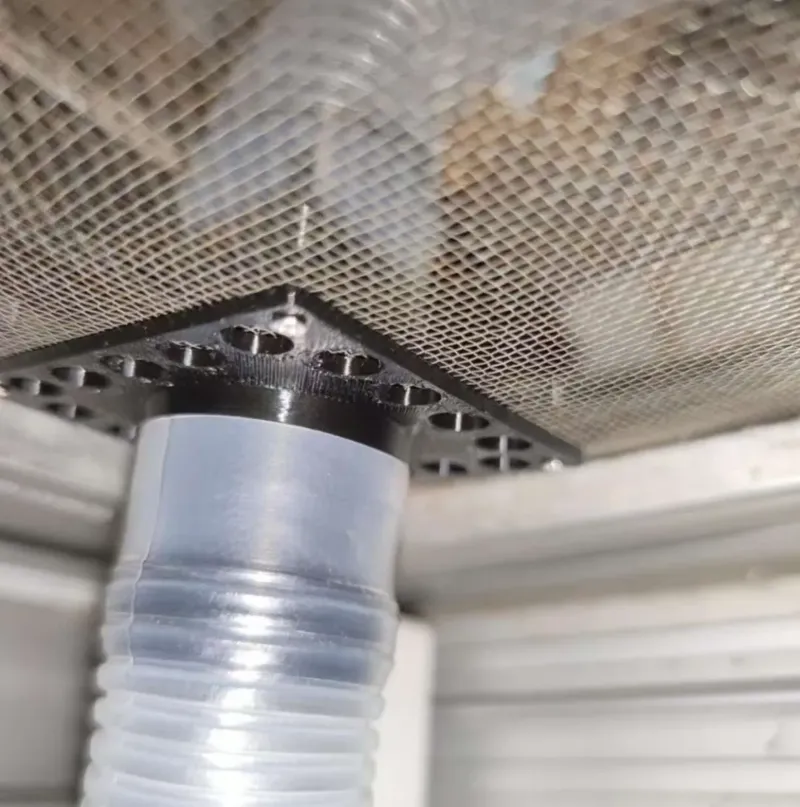 拓竹p1s对外排风-32软管纱窗对接
