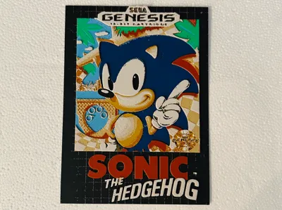 Sonic the Hedgehog Sega Genesis Cover Art Hueforge
