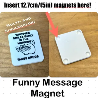 Funny Message Fridge Magnet [4x12mm/0.5in Magnets]