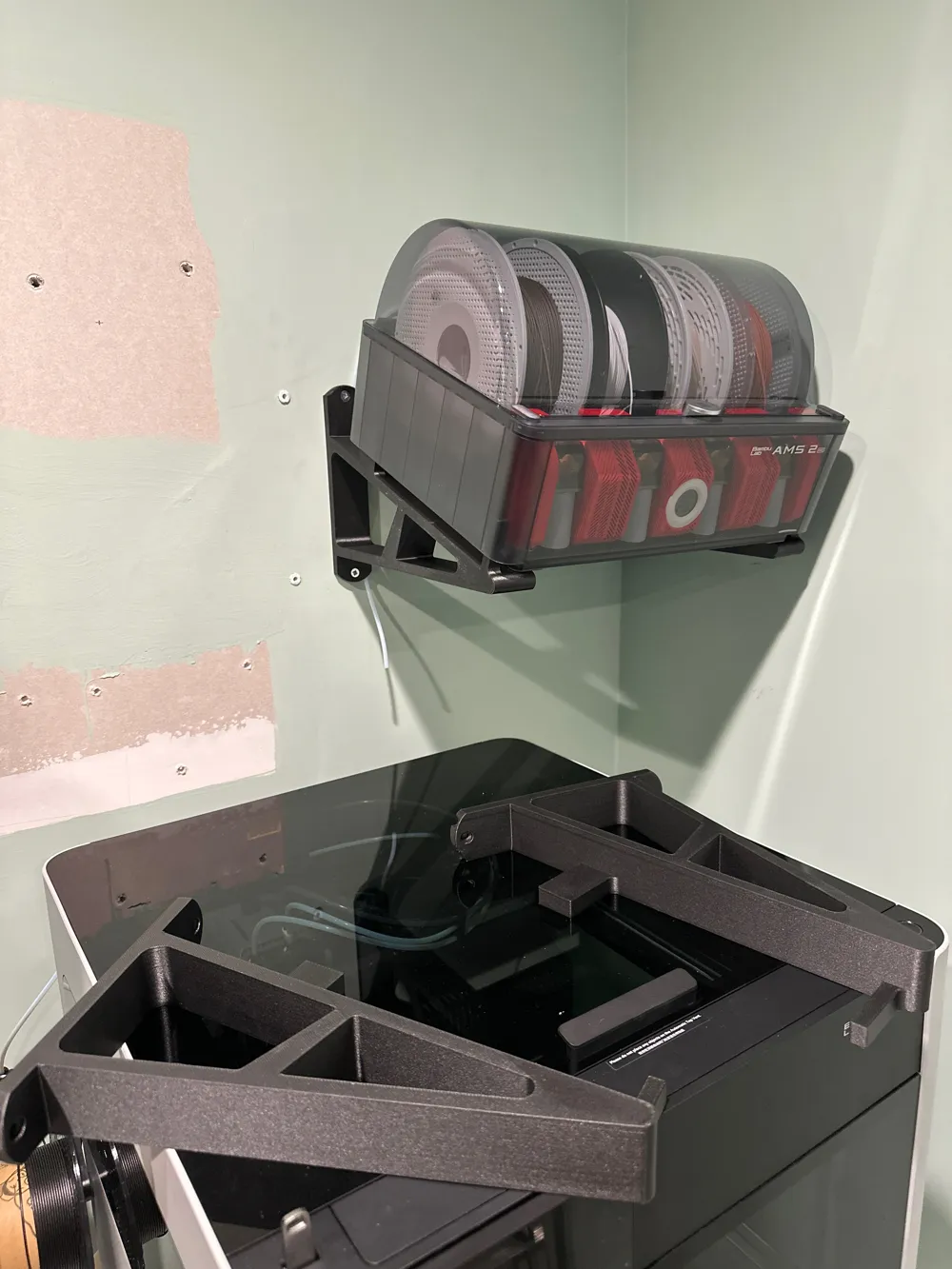 AMS Wall Mount Bracket - Free 3D Print Model - MakerWorld