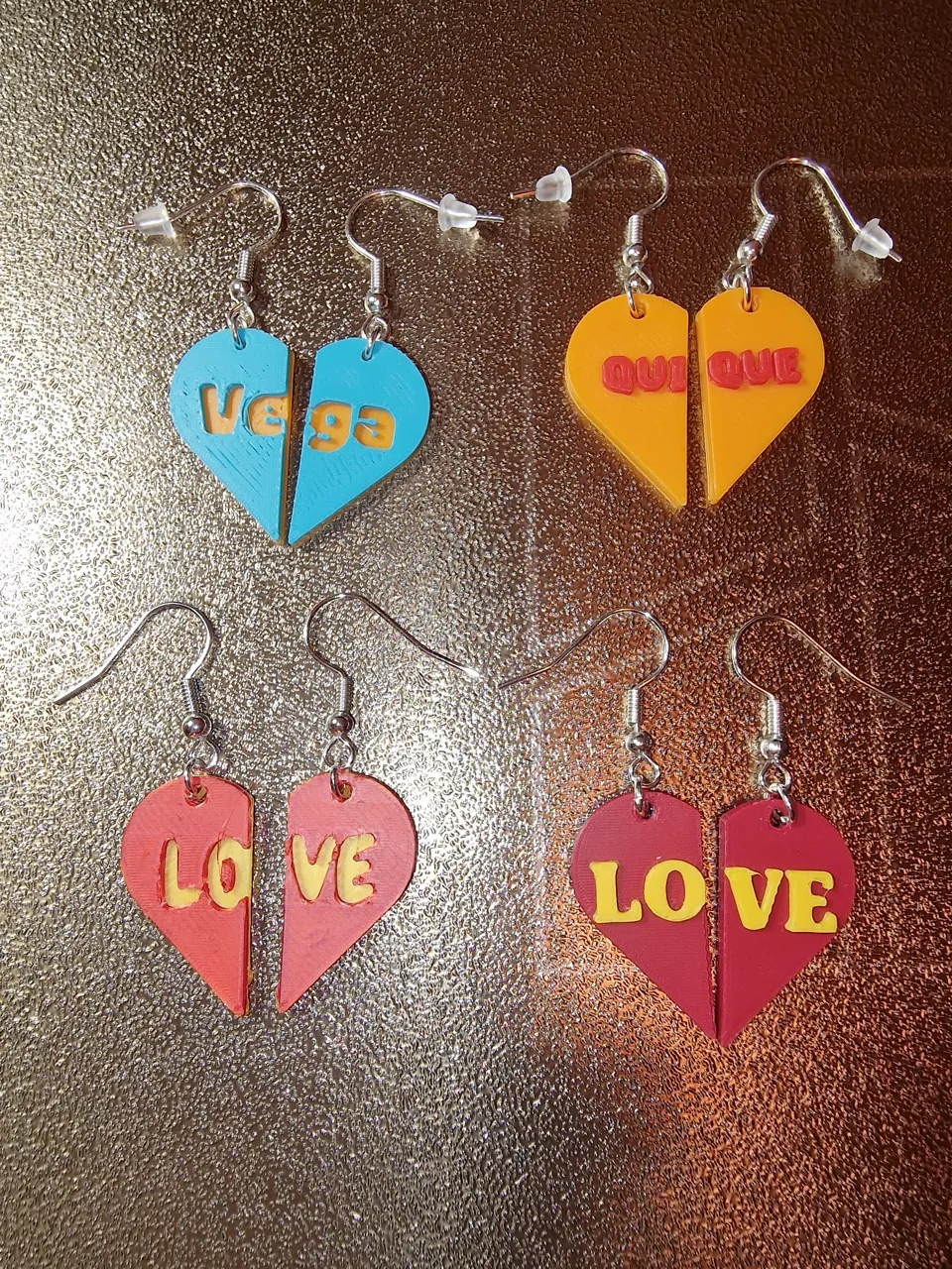 Heart earring (custom) view 3