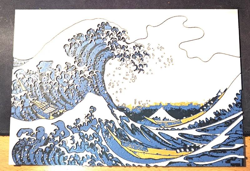 The Great Wave of Kanagawa Hueforge