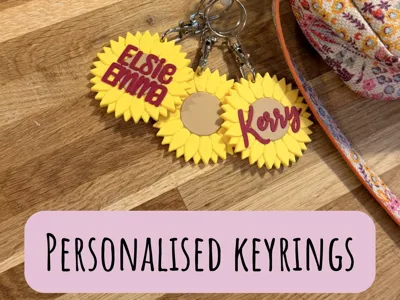 Sunflower Customisable Keychain