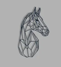 Décoration murale 2D cheval — photo 2