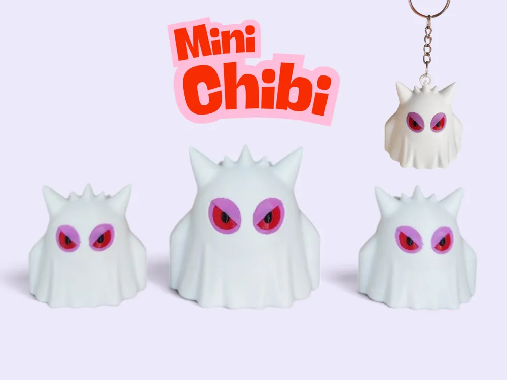Figura decorativa: Ghost Gengar - Mini Chibi - Halloween Edition. Referencia del modelo original.