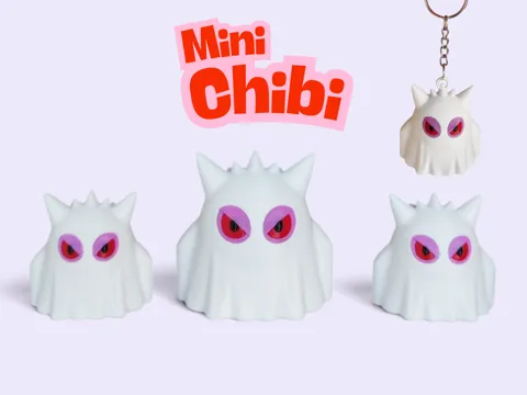 Figura decorativa: Ghost Gengar - Mini Chibi - Halloween Edition — referencia de MakerWorld
