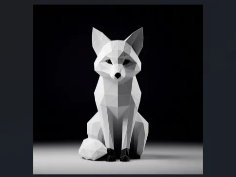 Low Poly Fox – Minimal Geometric 3D Print