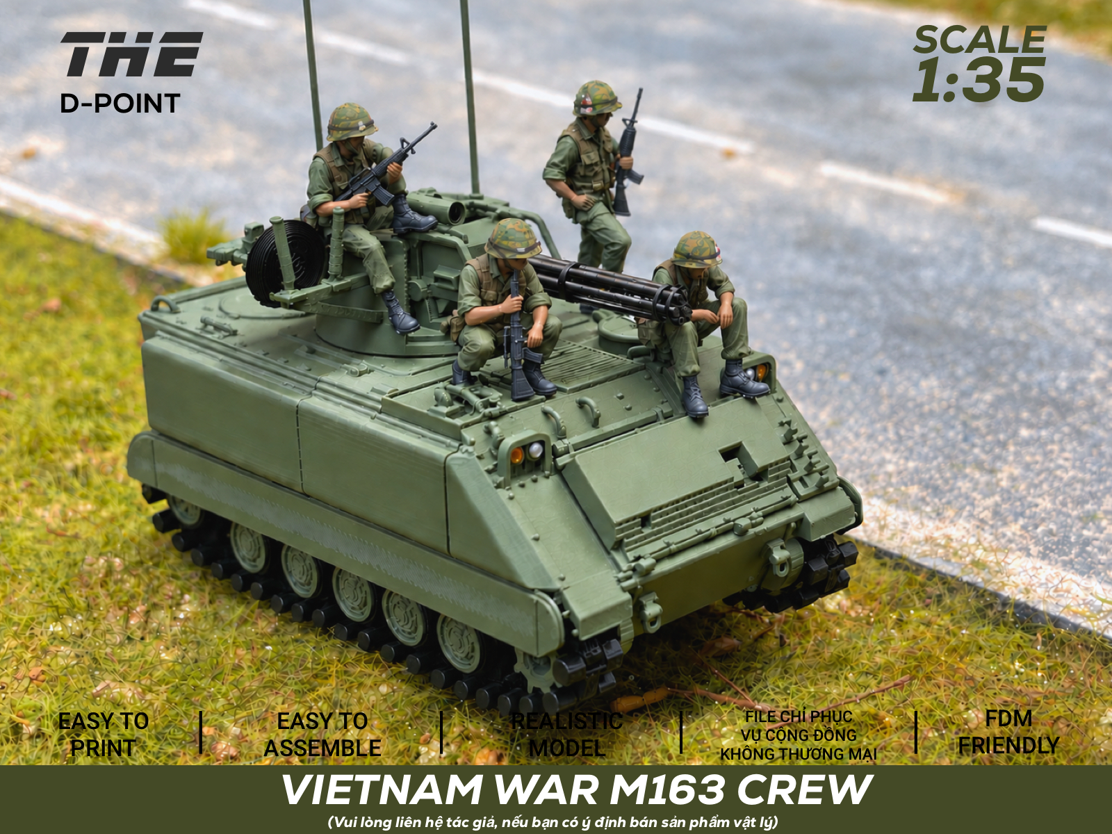 Vietnam War M113 & M163 Crew | 1:35 Scale Figures - 1