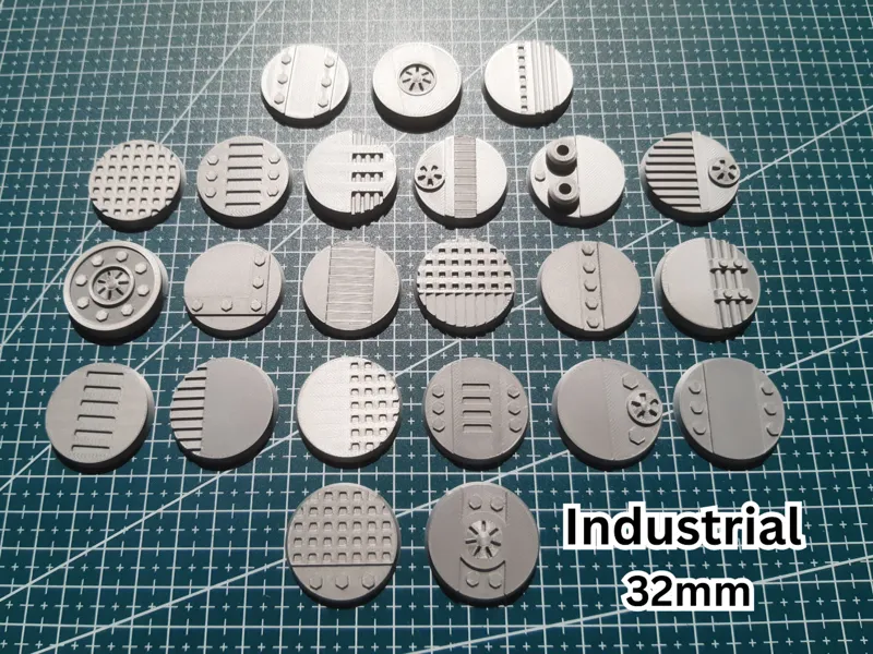 Industrial Bases - 32mm - 23 different Tops